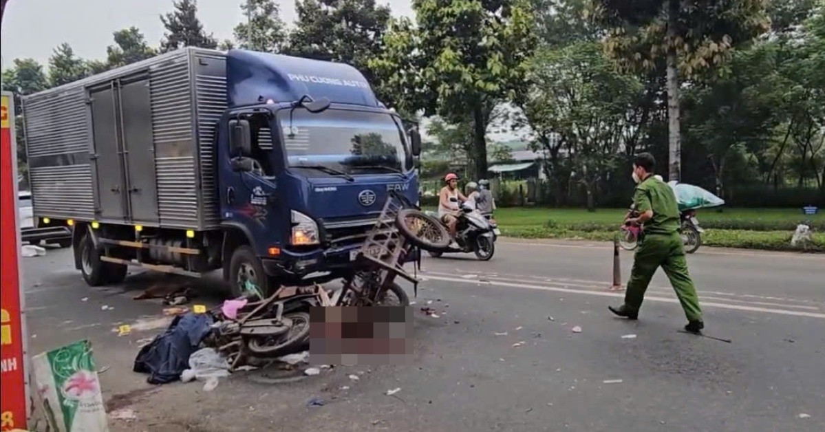 Va chạm liên hoàn với 2 ô tô, nam thanh niên lái xe lôi tự chế tử vong tại chỗ