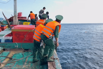 Clip cứu hộ 8 người nhảy từ tàu cá bị chìm sau va chạm với tàu hàng ở Côn Đảo