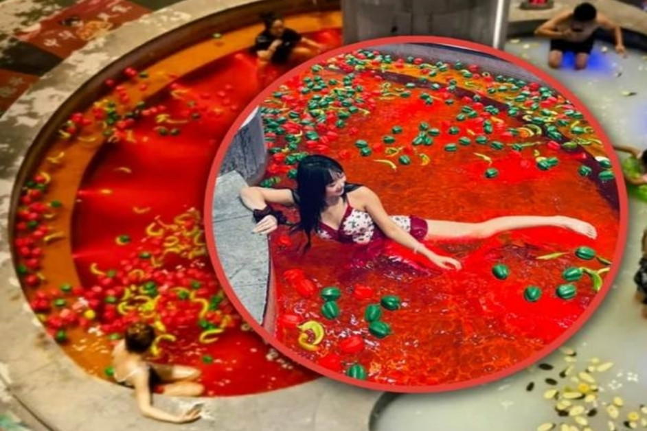 Trải nghiệm 'tắm lẩu' gây sốt: Du khách ngâm mình trong nước pha ớt và sữa