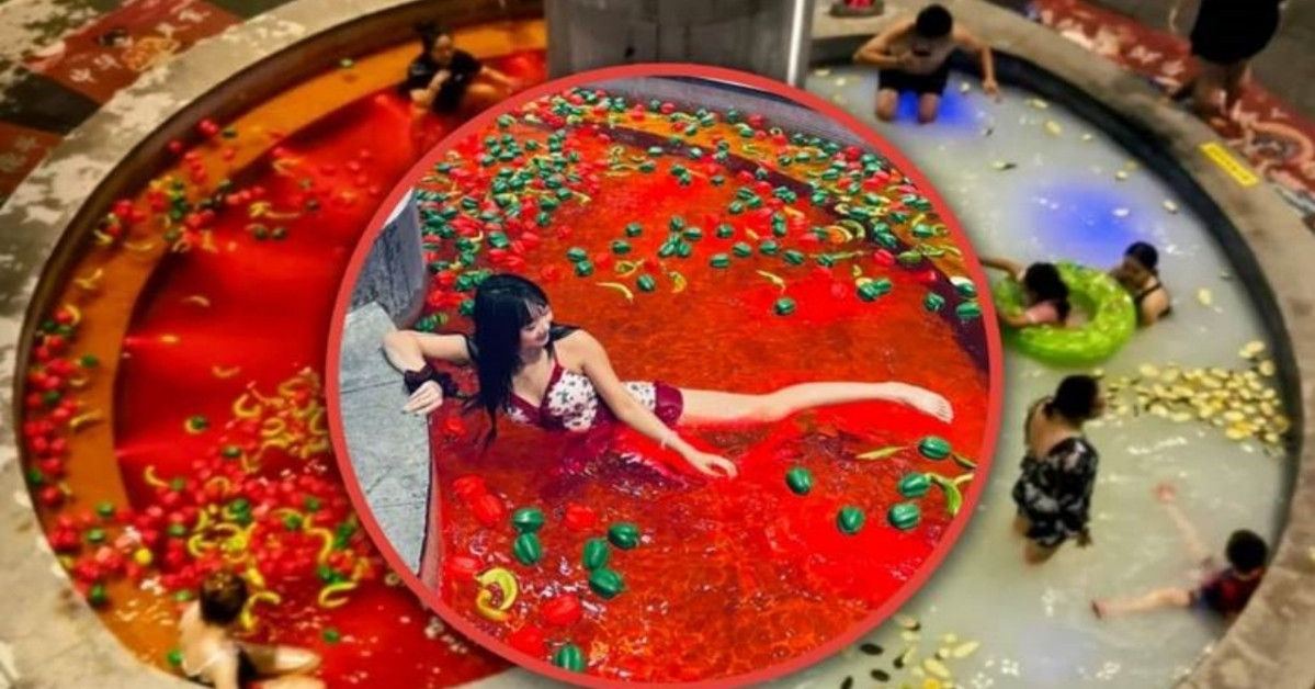 Trải nghiệm &amp;apos;tắm lẩu&amp;apos; gây sốt: Du khách ngâm mình trong nước pha ớt và sữa