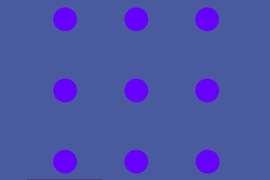 Ảo giác thị giác gây tranh cãi: Chấm tròn xanh hay tím?