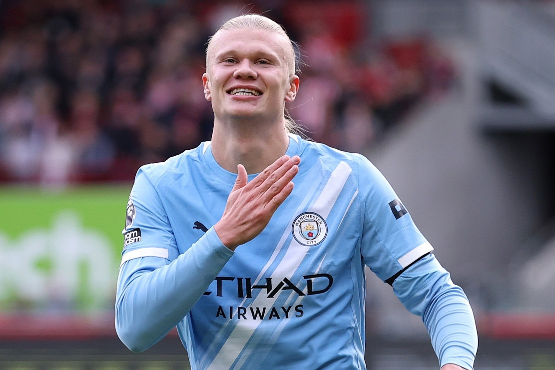 Haaland lập đại công giúp Man City hạ Brentford