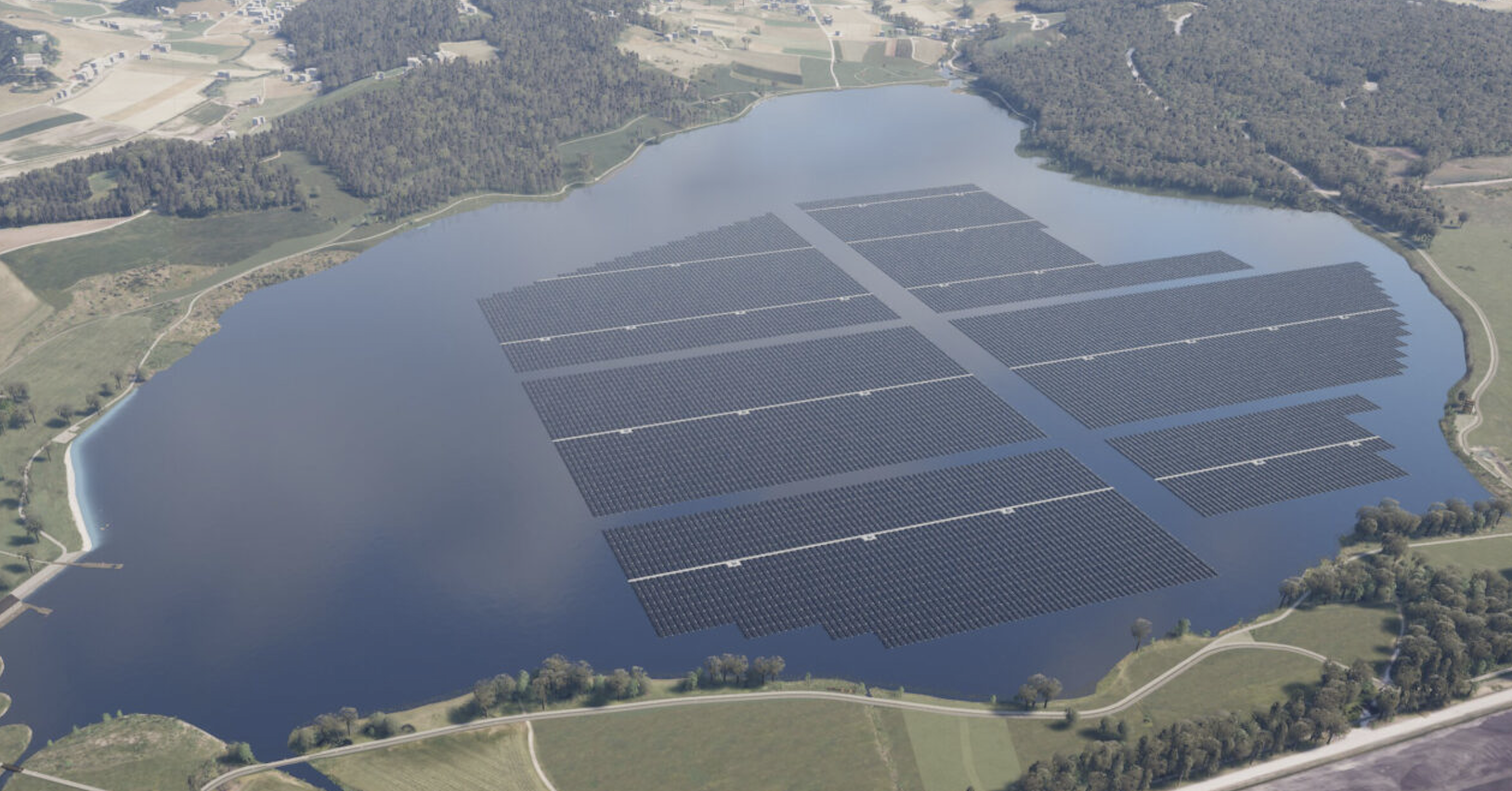 Rót hơn 3.000 tỷ phủ kín mặt hồ bằng các tấm pin mặt trời