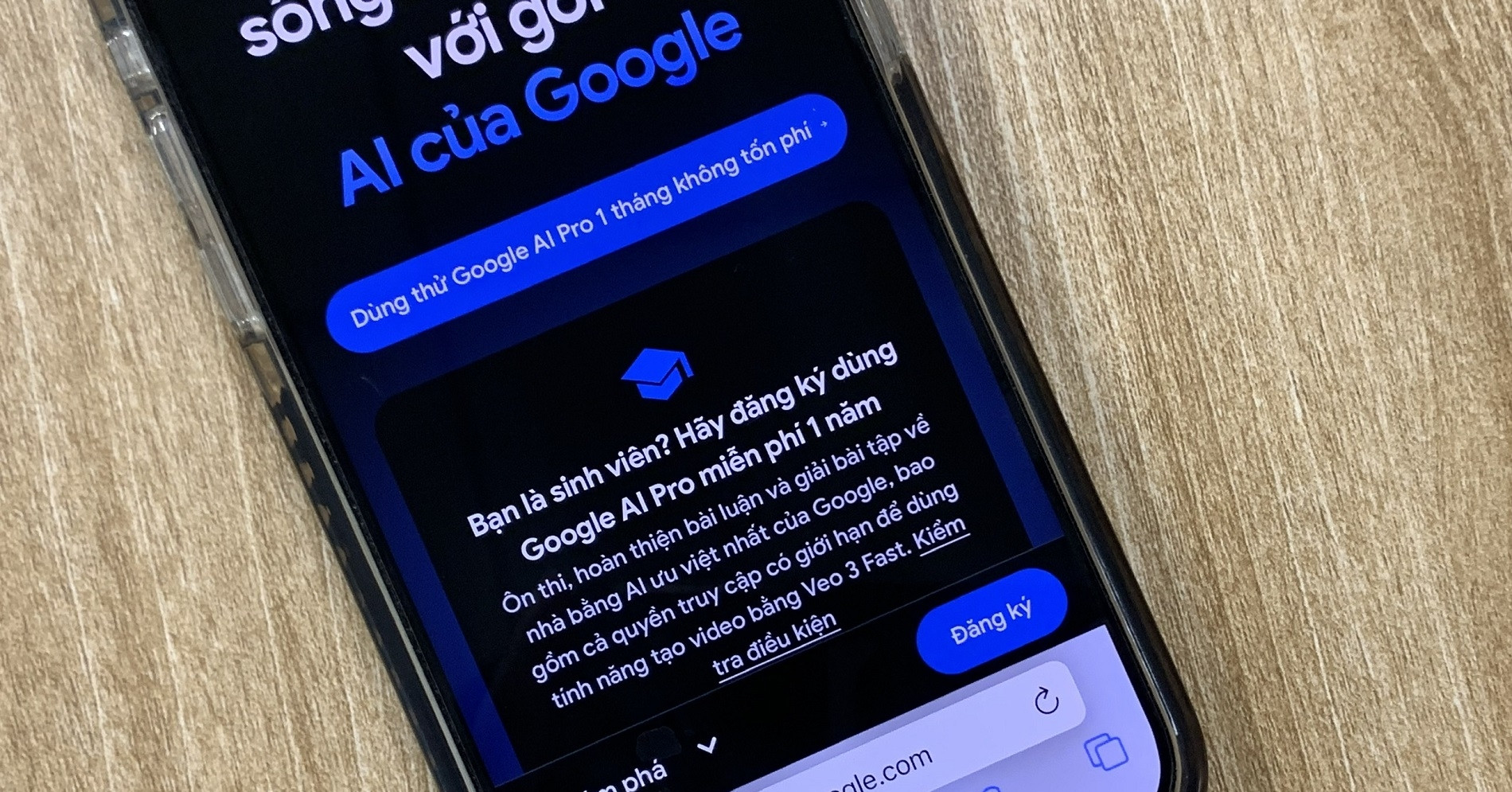 Sinh viên Việt Nam được dùng miễn phí Google AI Pro