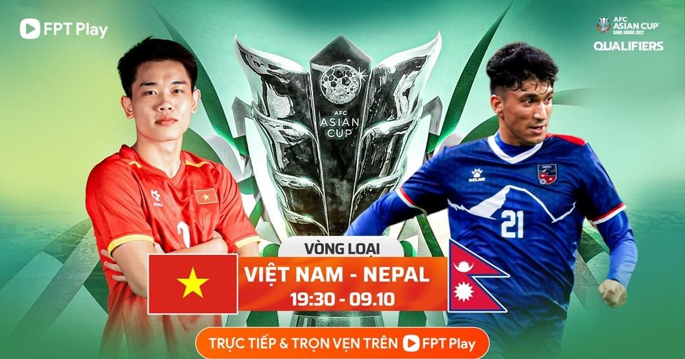 Link xem trực tiếp bóng đá Việt Nam vs Nepal, 19h30 hôm nay 9/10
