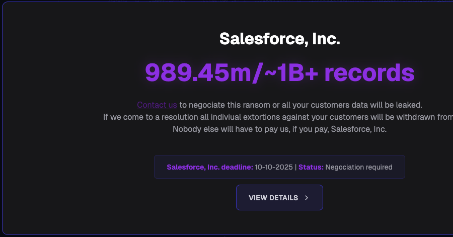 Gần 1 tỷ bản ghi bị đánh cắp, Salesforce vẫn "không lung lay" trước tin tặc