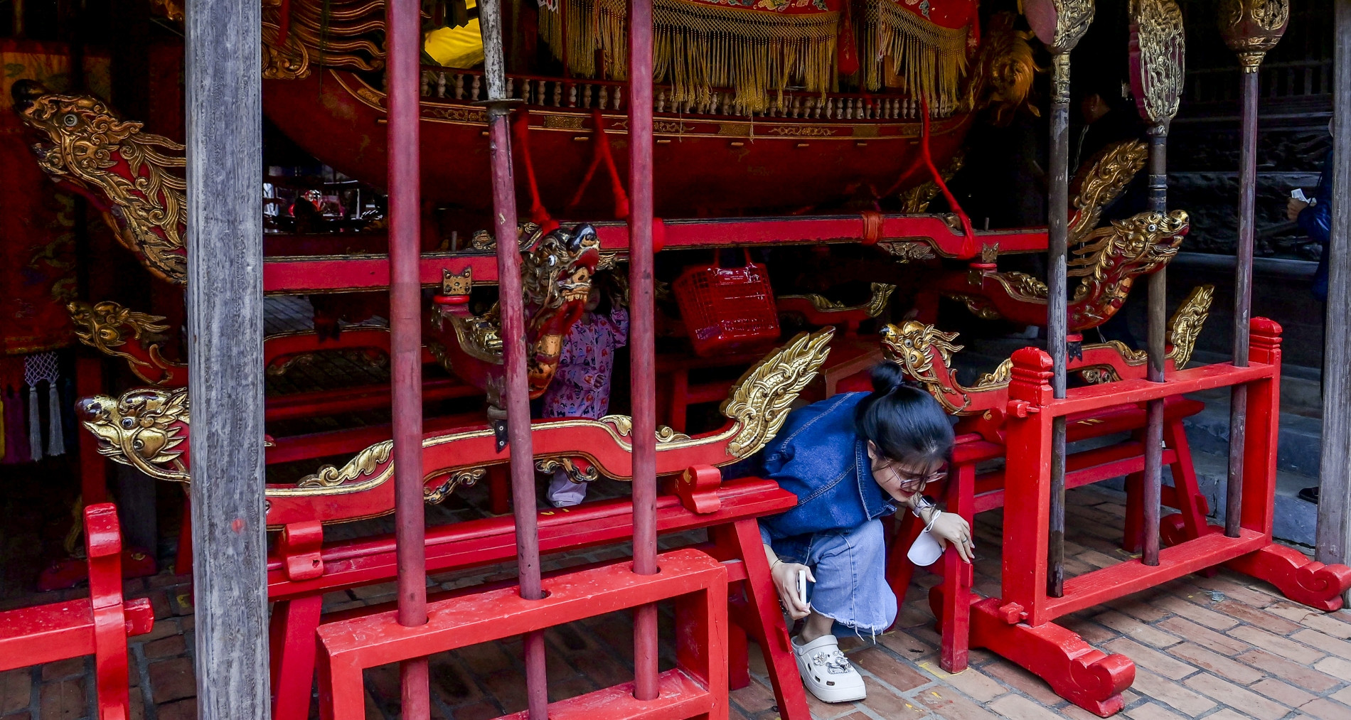 Cảnh tượng lạ tại Lễ hội chùa Keo Hành Thiện ở Ninh Bình