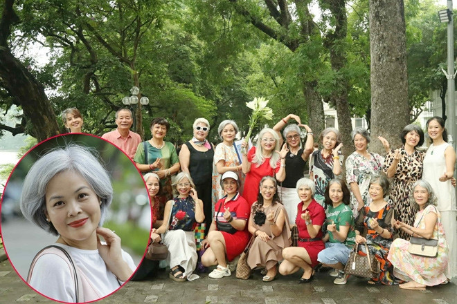 Chuyện thú vị phía sau loạt ảnh chị em trung niên tự tin khoe mái tóc bạc trắng