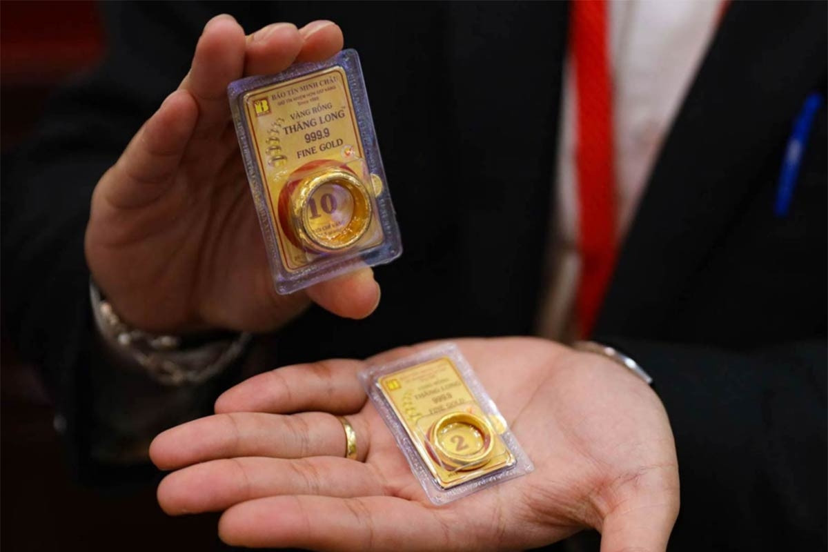 Giá vàng nhẫn Bảo Tín Minh Châu đảo chiều liên tục, 'bốc hơi' 1,5 triệu