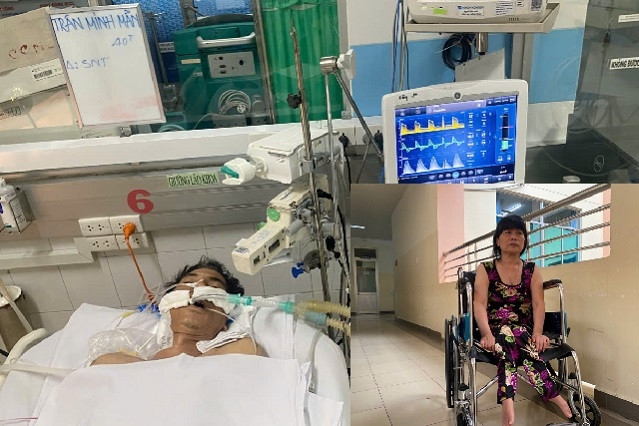 Người phụ nữ bại liệt nức nở xin cứu chồng bị sốc tim nguy kịch