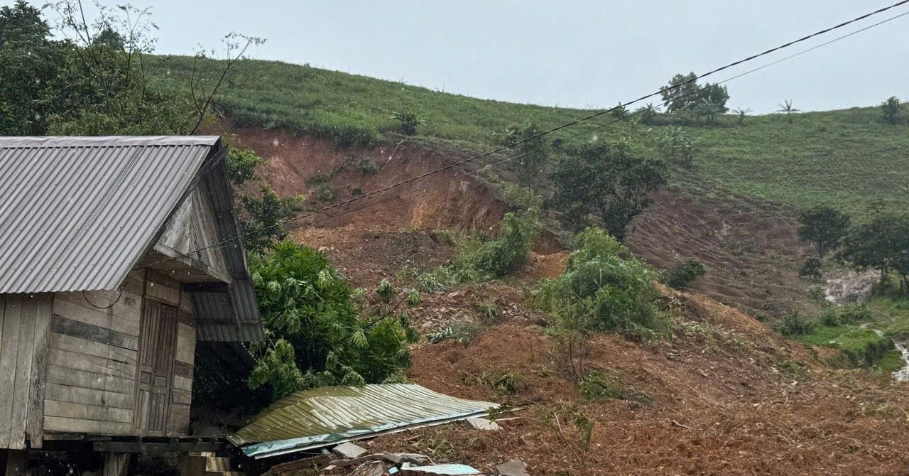 Quả đồi bị sạt lở, 'nuốt chửng' một nhà dân ở Đắk Lắk