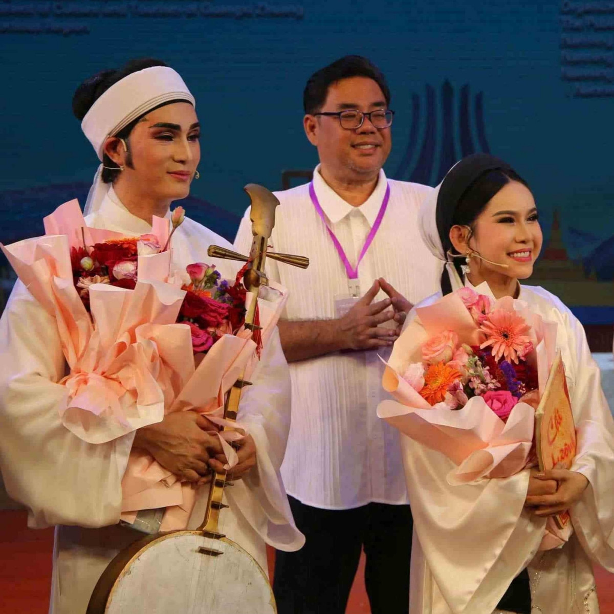 NSƯT Lê Trung Thảo, đạo diễn Lê Nguyên Đạt và nghệ sĩ Bình Tinh