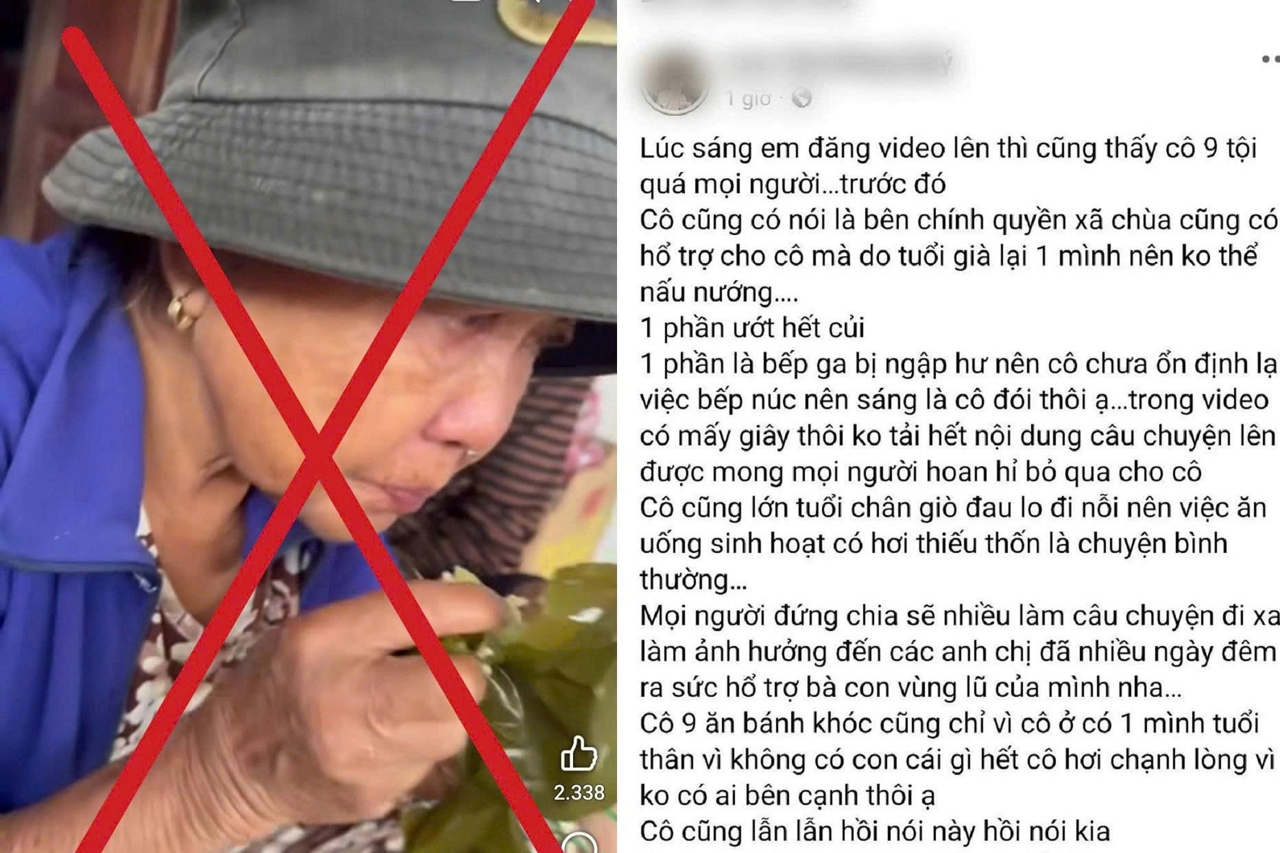 Sự thật về cụ bà nhịn đói nhiều ngày giữa mưa lũ ở Đà Nẵng