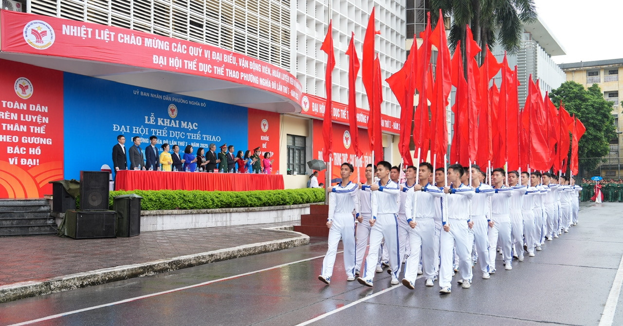 Tưng bừng khai mạc Đại hội TDTT phường Nghĩa Đô năm 2025