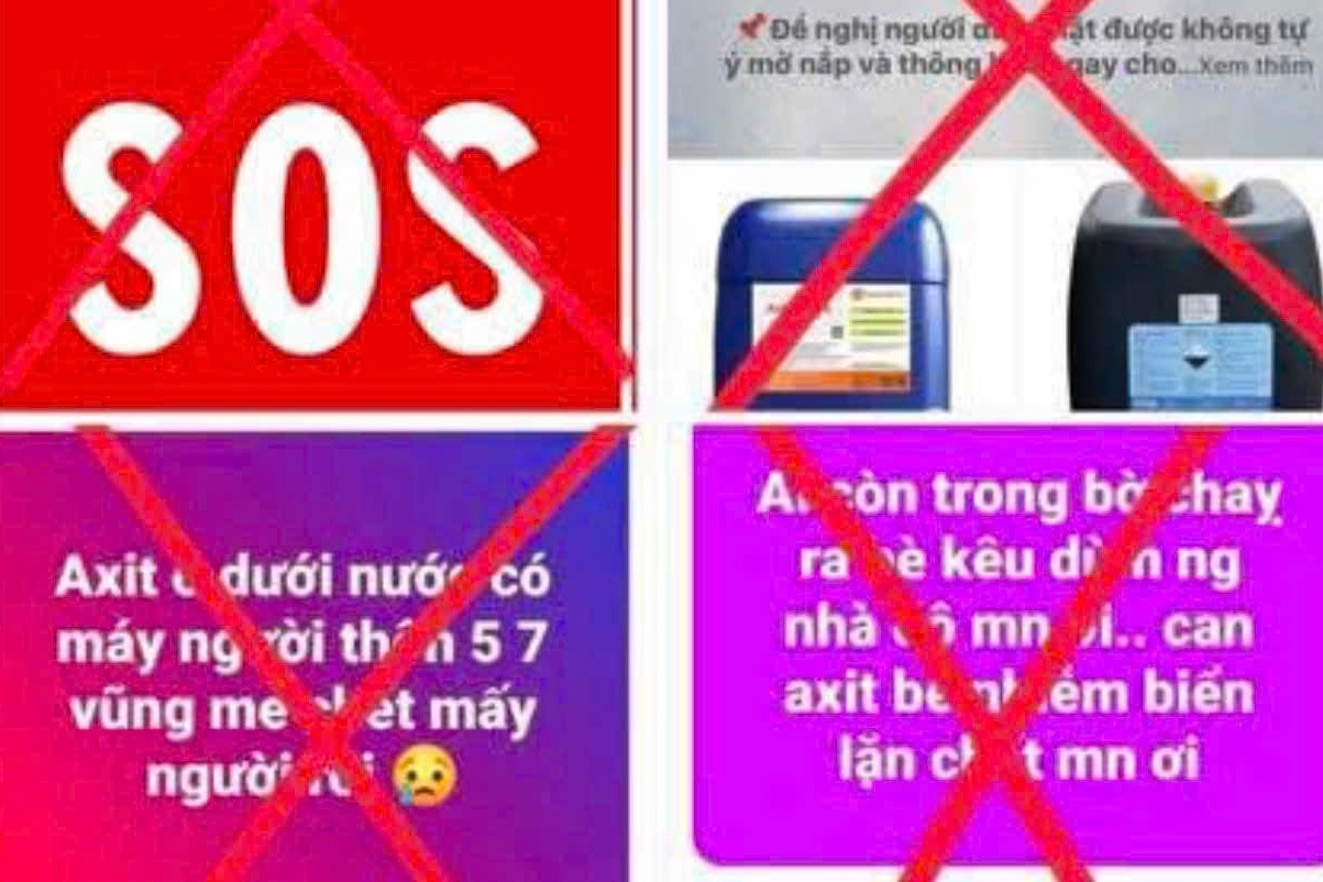 Công an bác tin nhiều người chết vì dính axit bị cuốn trôi trong lũ