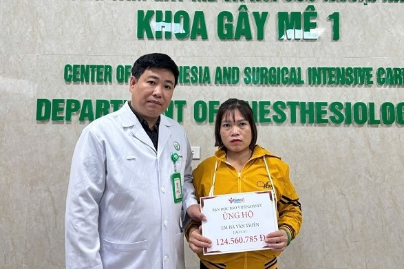 Em Hà Văn Thiên ở Lào Cai bị tai nạn được bạn đọc giúp hơn 124 triệu đồng