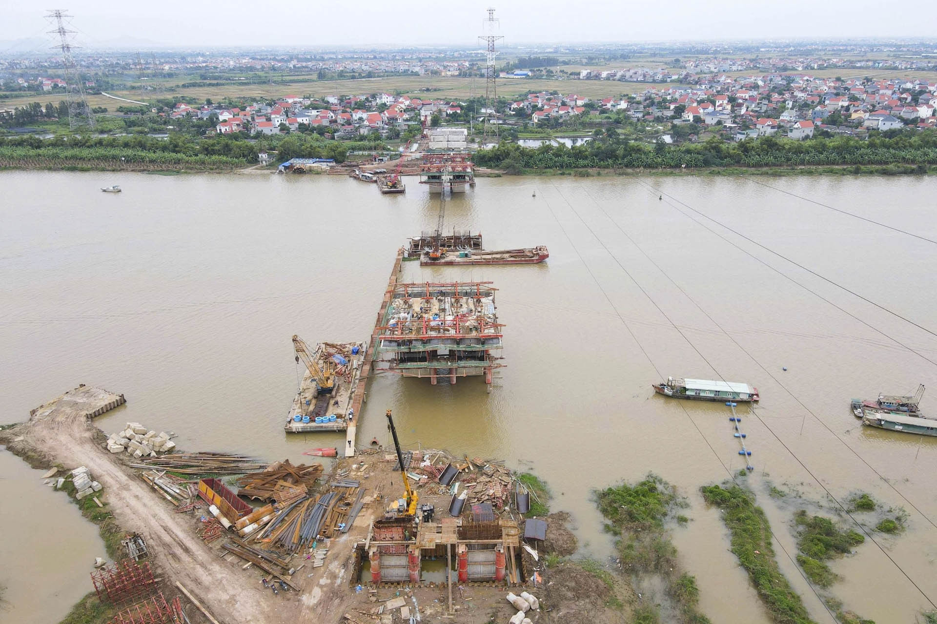 Toàn cảnh dự án cầu Kênh Vàng nối hai tỉnh Bắc Ninh và Hải Phòng