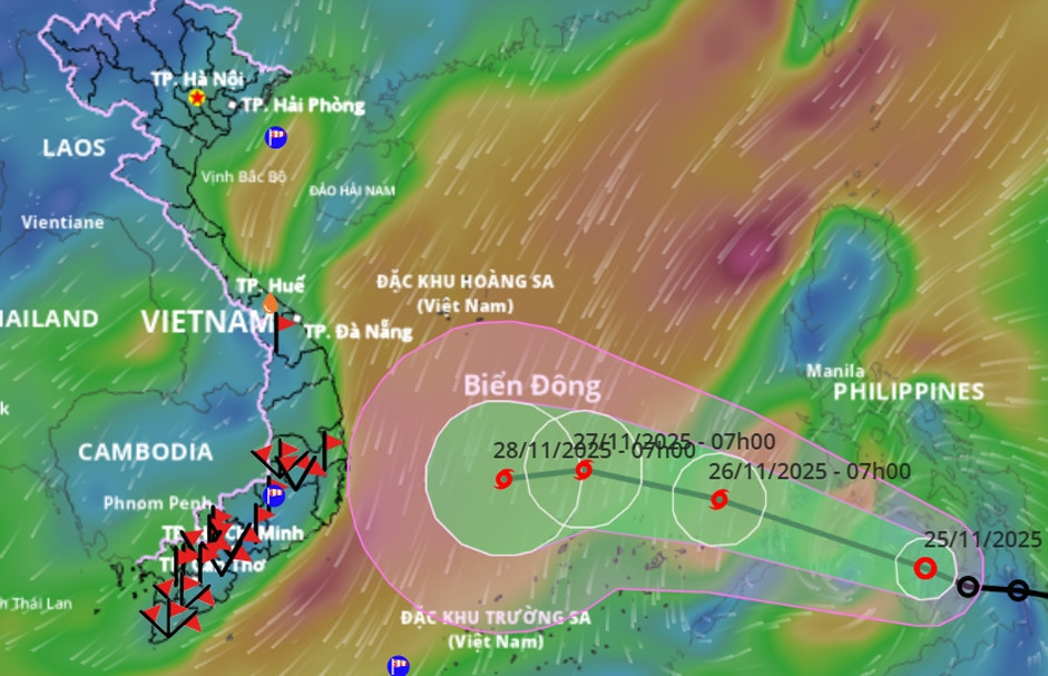 Bão số 15 có thể hình thành ngày 26/11, hai đợt không khí lạnh rục rịch xuất hiện