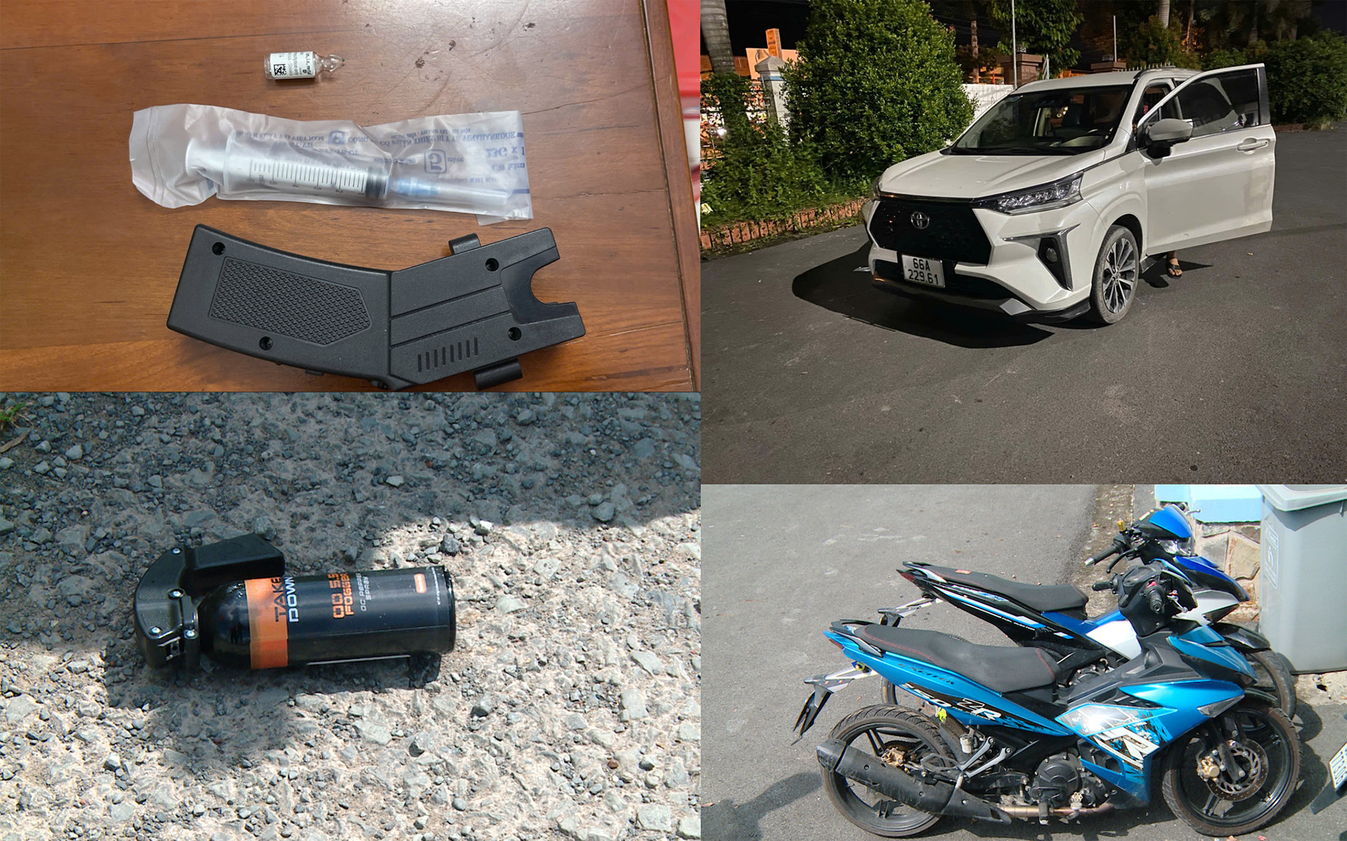 Công cụ, phương tiện các đối tượng thực hiện vụ cướp.jpg