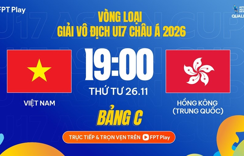 Link xem trực tiếp bóng đá U17 Việt Nam vs U17 Hong Kong (TQ), 19h ngày 26/11