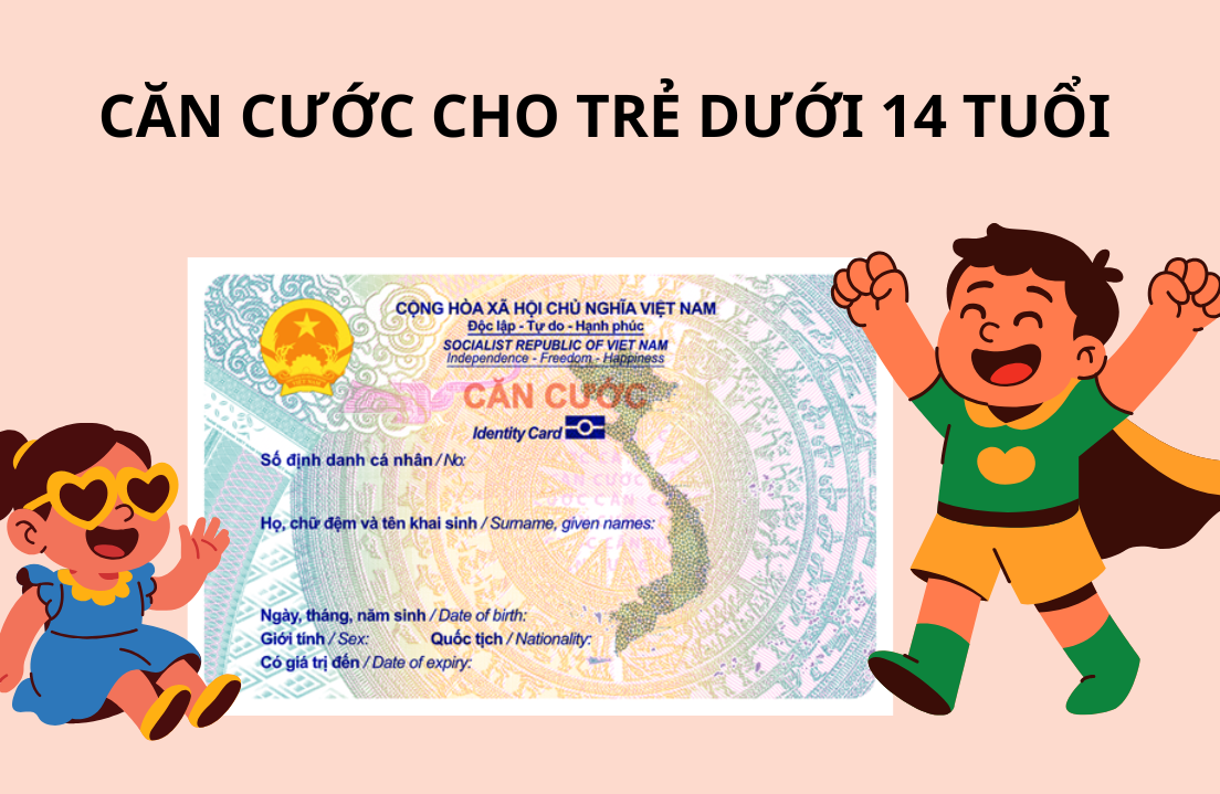 Hướng dẫn cách đăng ký cấp đổi căn cước cho trẻ dưới 14 tuổi qua VNeID