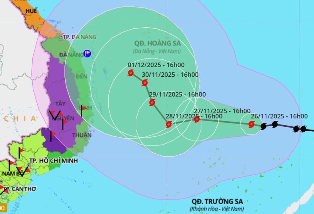 Bão số 15 Koto gặp không khí lạnh, điều gì sẽ xảy ra?