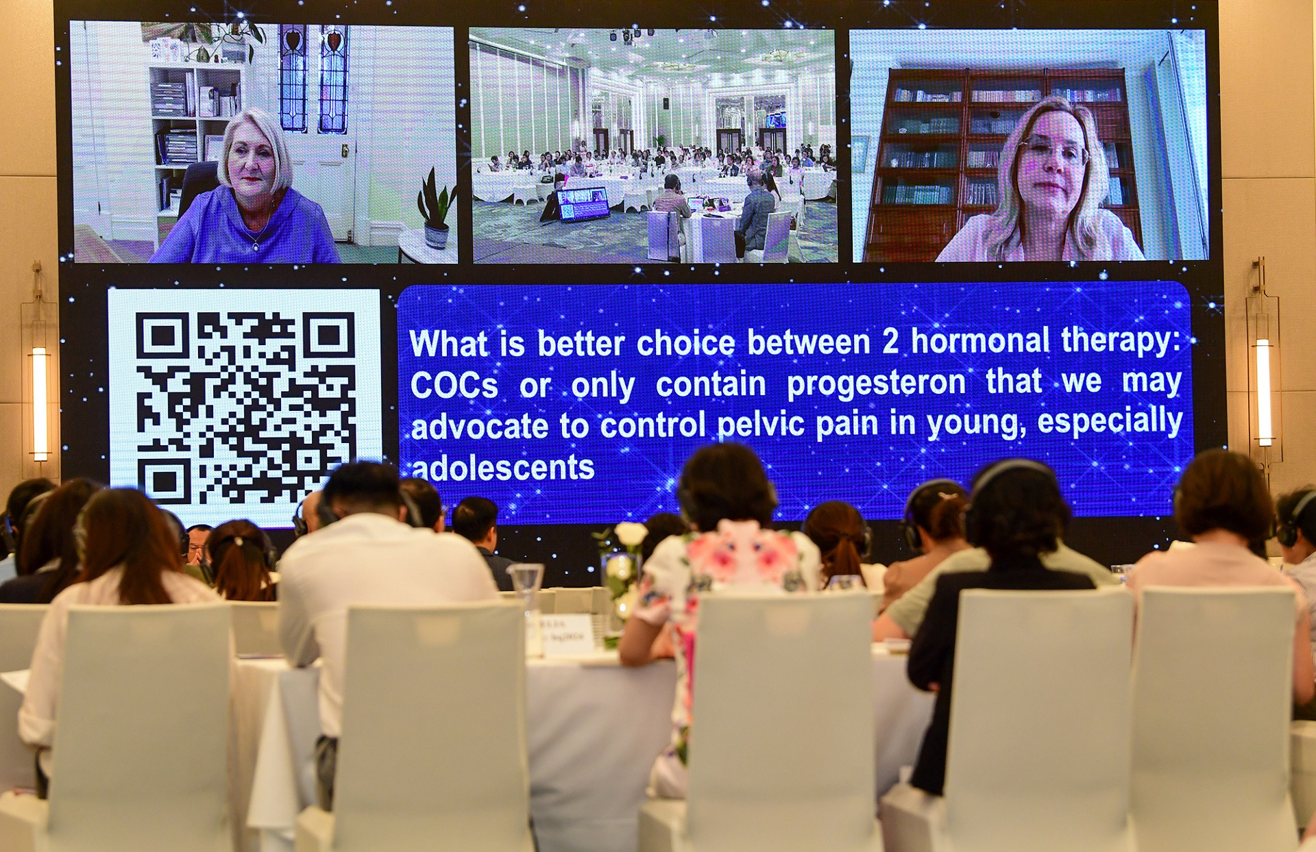 Hình 3 Đại diện toàn cầu của Hiệp hội Lạc nội mạc tử cung thế giới chia sẻ tại lớp học chuyên sâu quốc gia i TEA với sự tham gia của hơn 500 chuyên gia y.jpeg