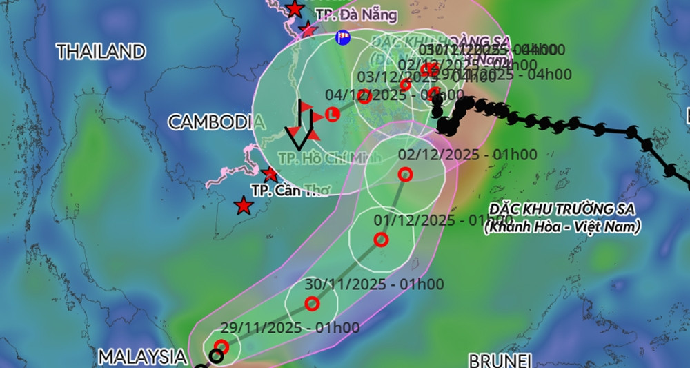 Bão số 15 Koto còn 3 lần đổi hướng, áp thấp nhiệt đới vào khu vực Nam Biển Đông