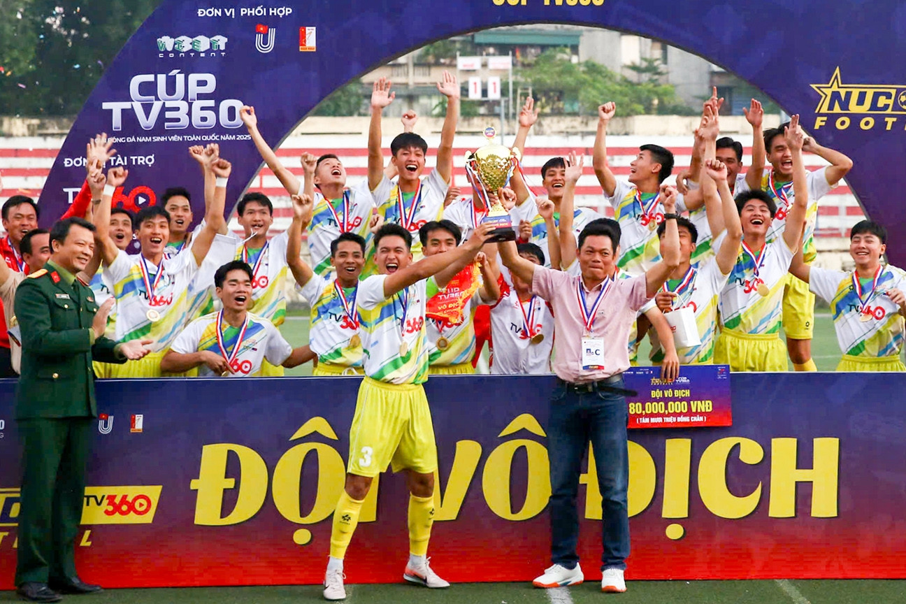 Đại học Huế vô địch giải bóng đá Sinh viên toàn quốc 2025