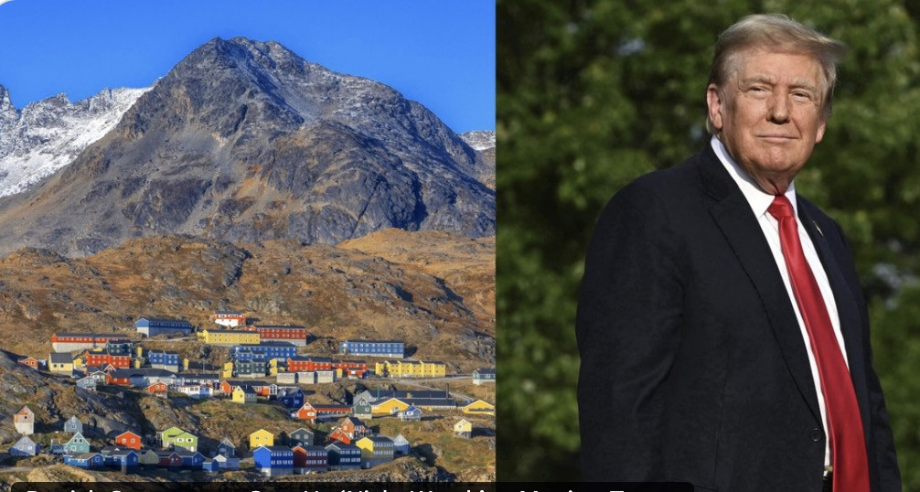 Trump và Greenland. Ảnh: Mediaite