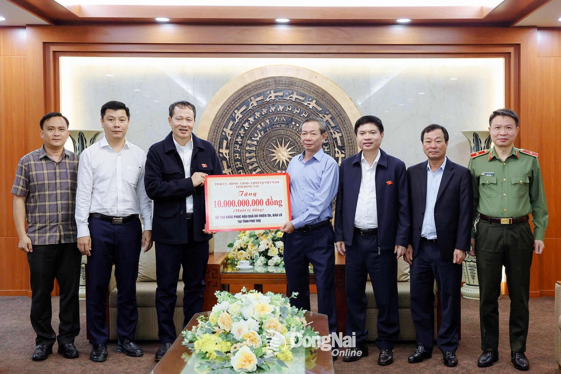 Đồng Nai hỗ trợ 41 tỷ đồng giúp 4 tỉnh miền Bắc khắc phục hậu quả bão lũ