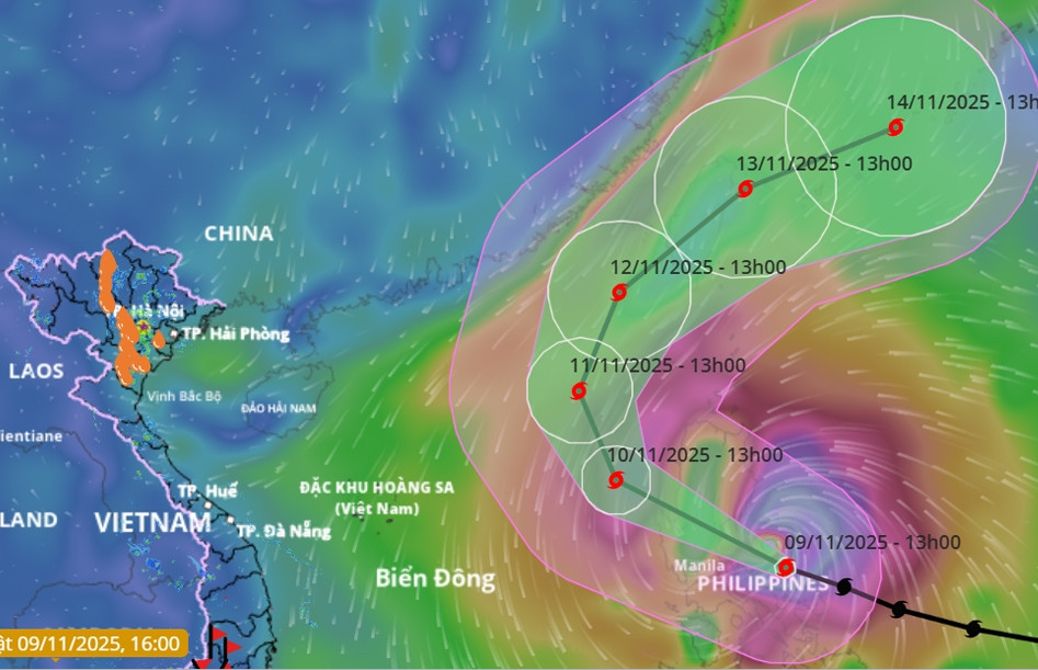 Fung-Wong mạnh lên cấp siêu bão, Biển Đông sắp xuất hiện bão số 14
