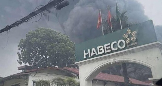 Cháy lớn ở Nhà máy bia Hà Nội Habeco