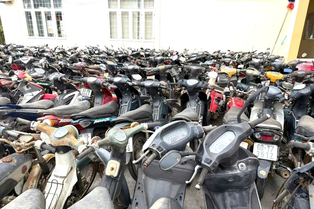 Công an Gia Lai tìm chủ nhân của hơn 1.100 xe máy bị tạm giữ