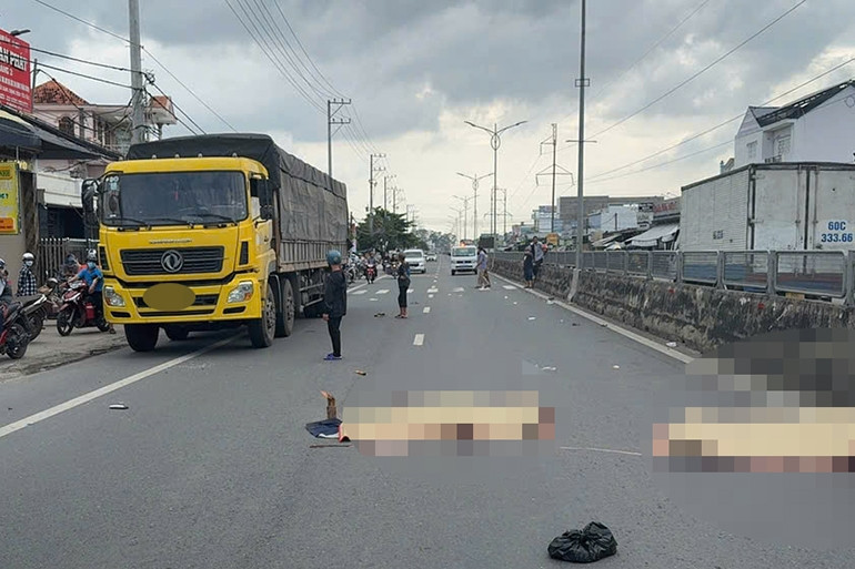Hai người tử vong tại chỗ sau cú tông của xe máy trên quốc lộ