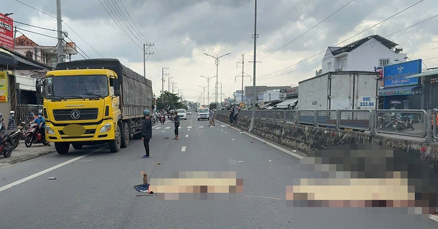 Hai người tử vong tại chỗ sau cú tông của xe máy trên quốc lộ