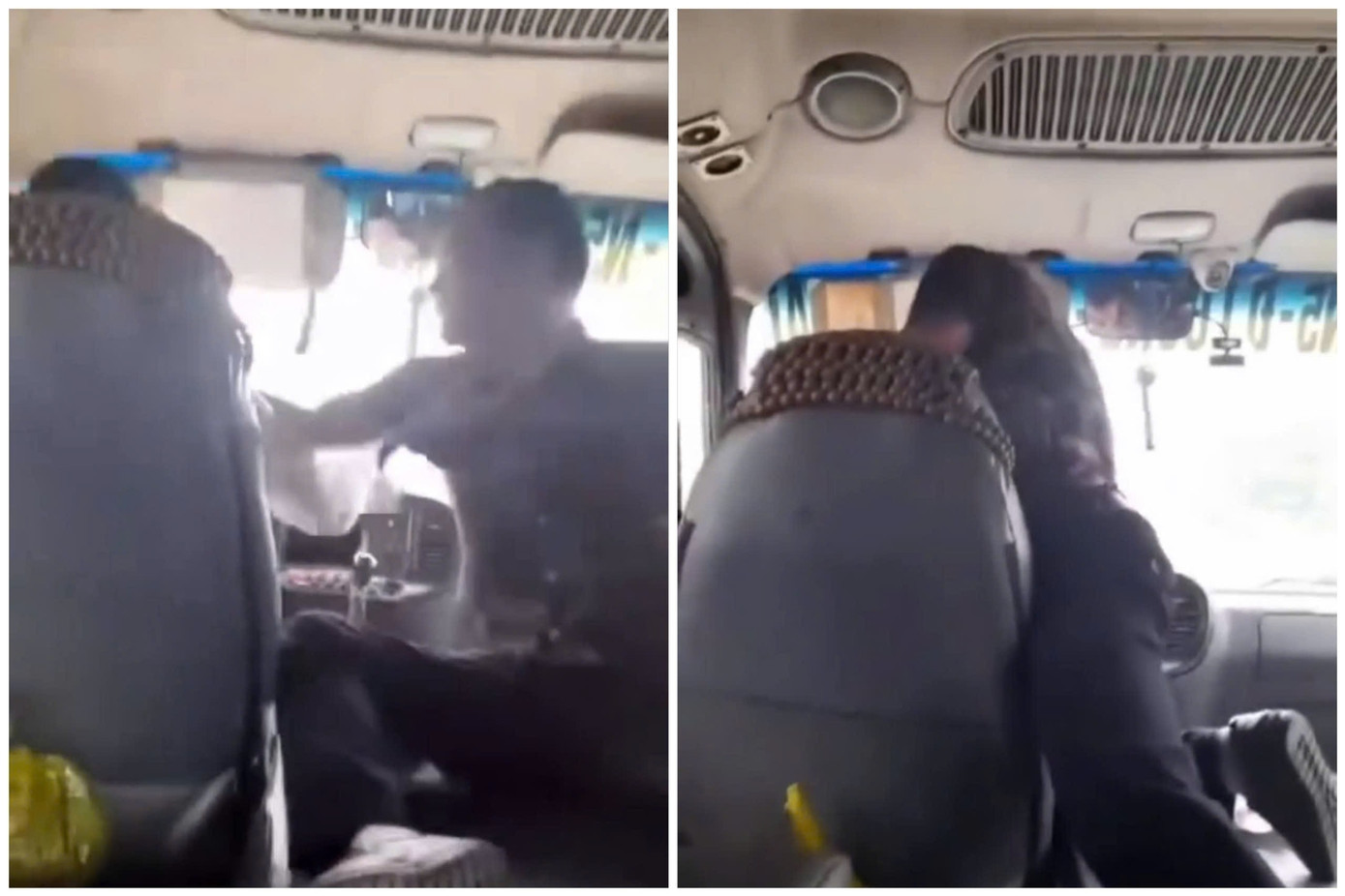 Tài xế bị người đàn ông tấn công khi đang lái xe, hành khách hốt hoảng