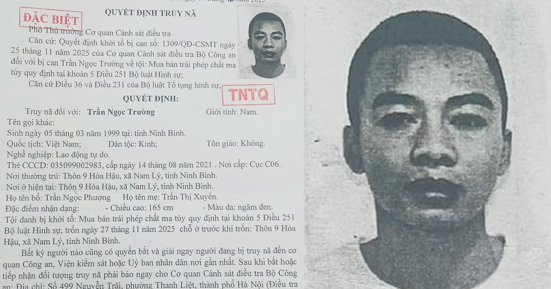 Bộ Công an quyết định truy nã đặc biệt Trần Ngọ...