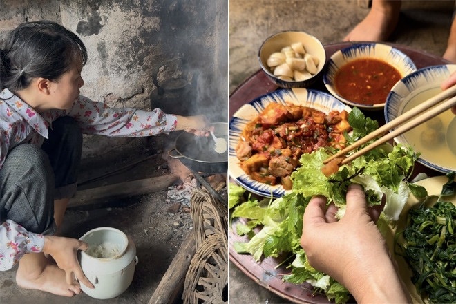 Đầu bếp món Âu về quê nấu cơm bếp củi khiến người xem da diết nhớ nhà