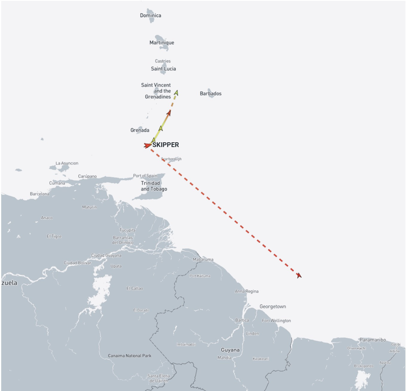 Tàu phát tín hiệu giả, nằm cách xe vị trí thực tế. Ảnh: Sky News