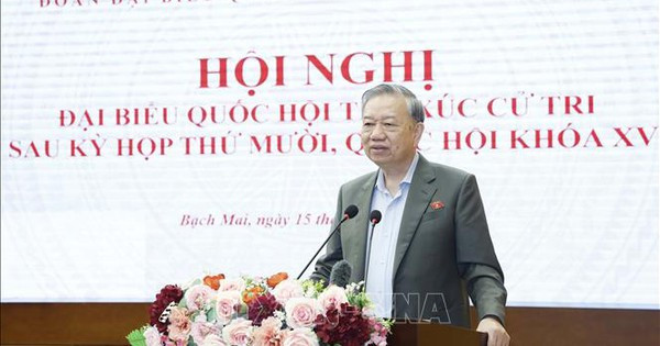 Tổng Bí thư Tô Lâm tiếp xúc cử tri sau kỳ họp thứ 10, Quốc hội khóa 15