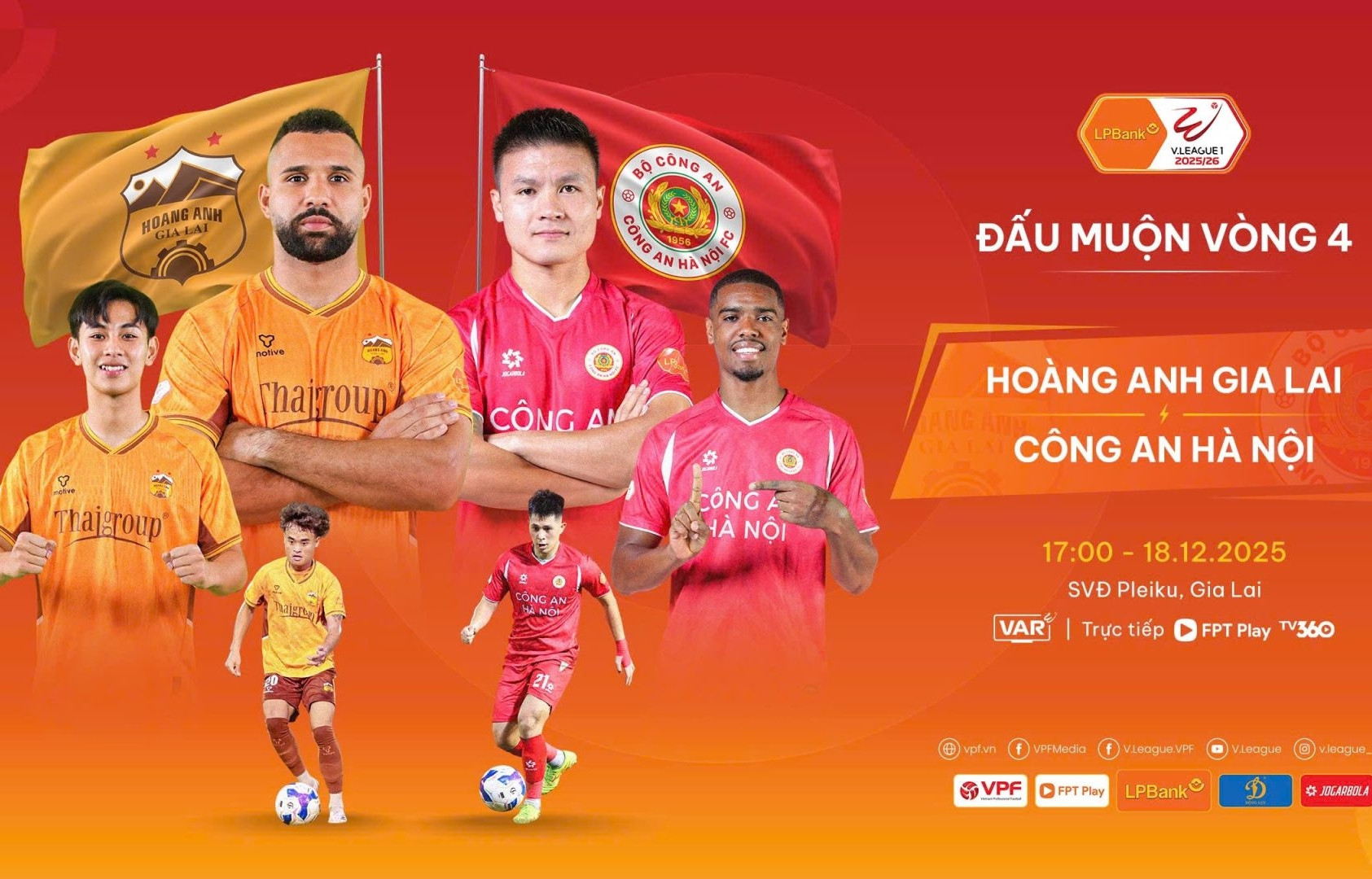  Trực tiếp bóng đá HAGL vs CAHN: Đá bù vòng 4 V-League 