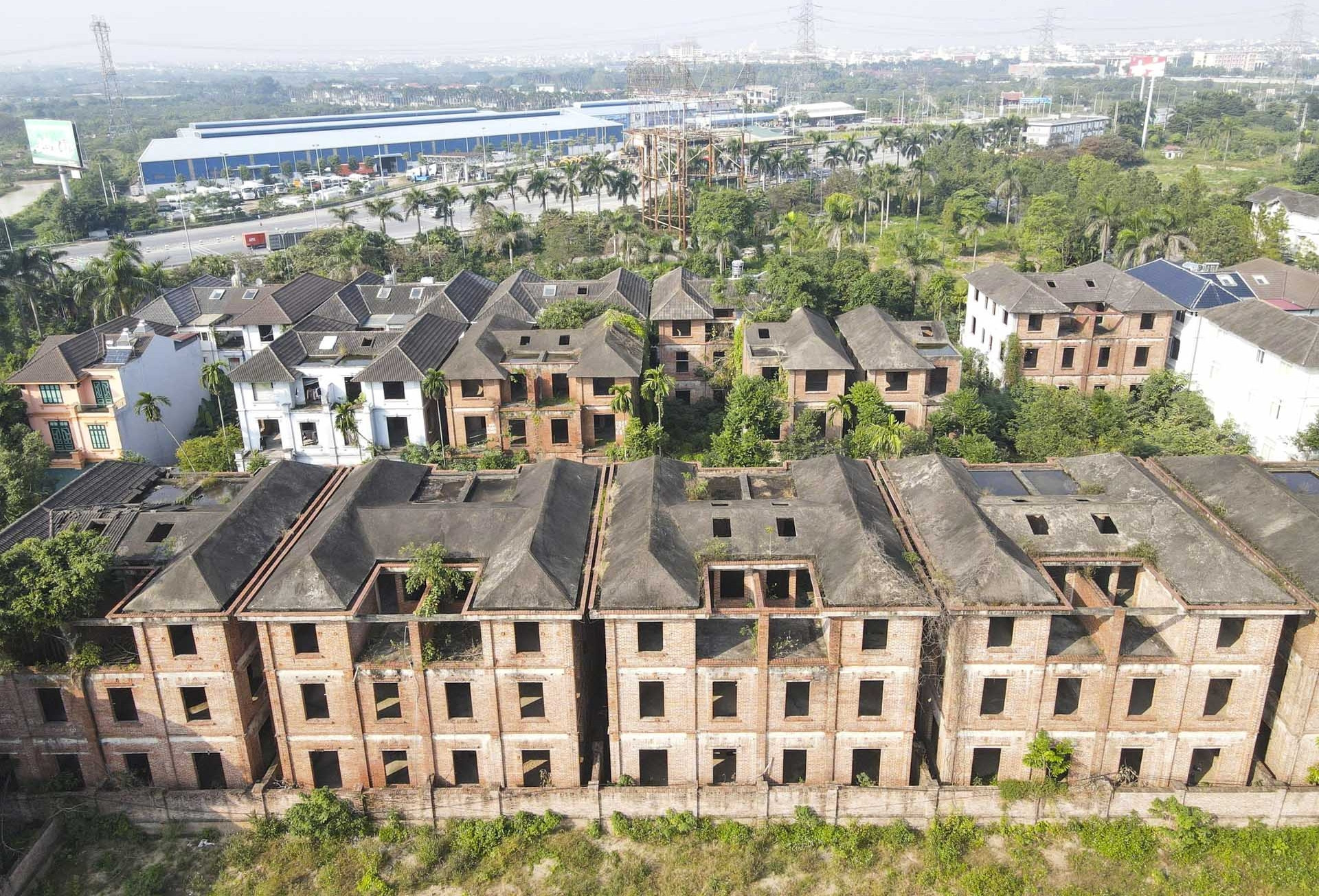 Hàng loạt biệt thự tiền tỷ phủ cỏ dại, phơi mình giữa nắng mưa ở Bắc Ninh