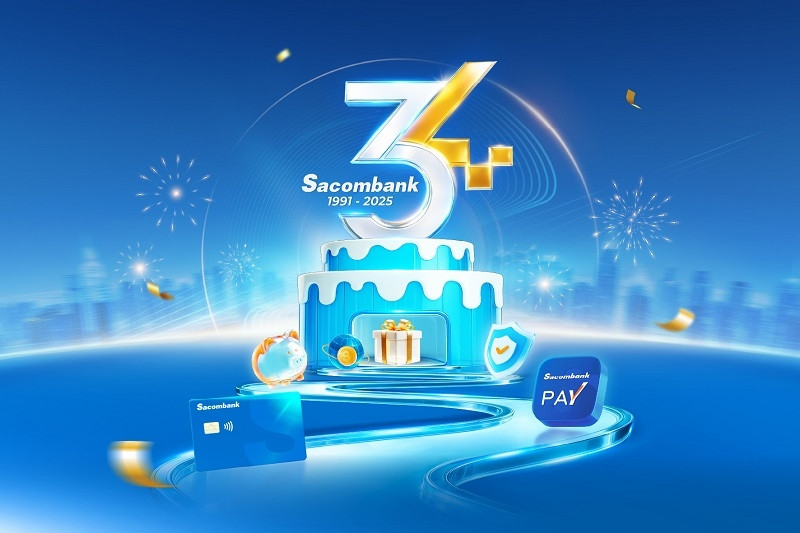 Sacombank chi 12 tỷ đồng ưu đãi mừng sinh nhật lần thứ 34