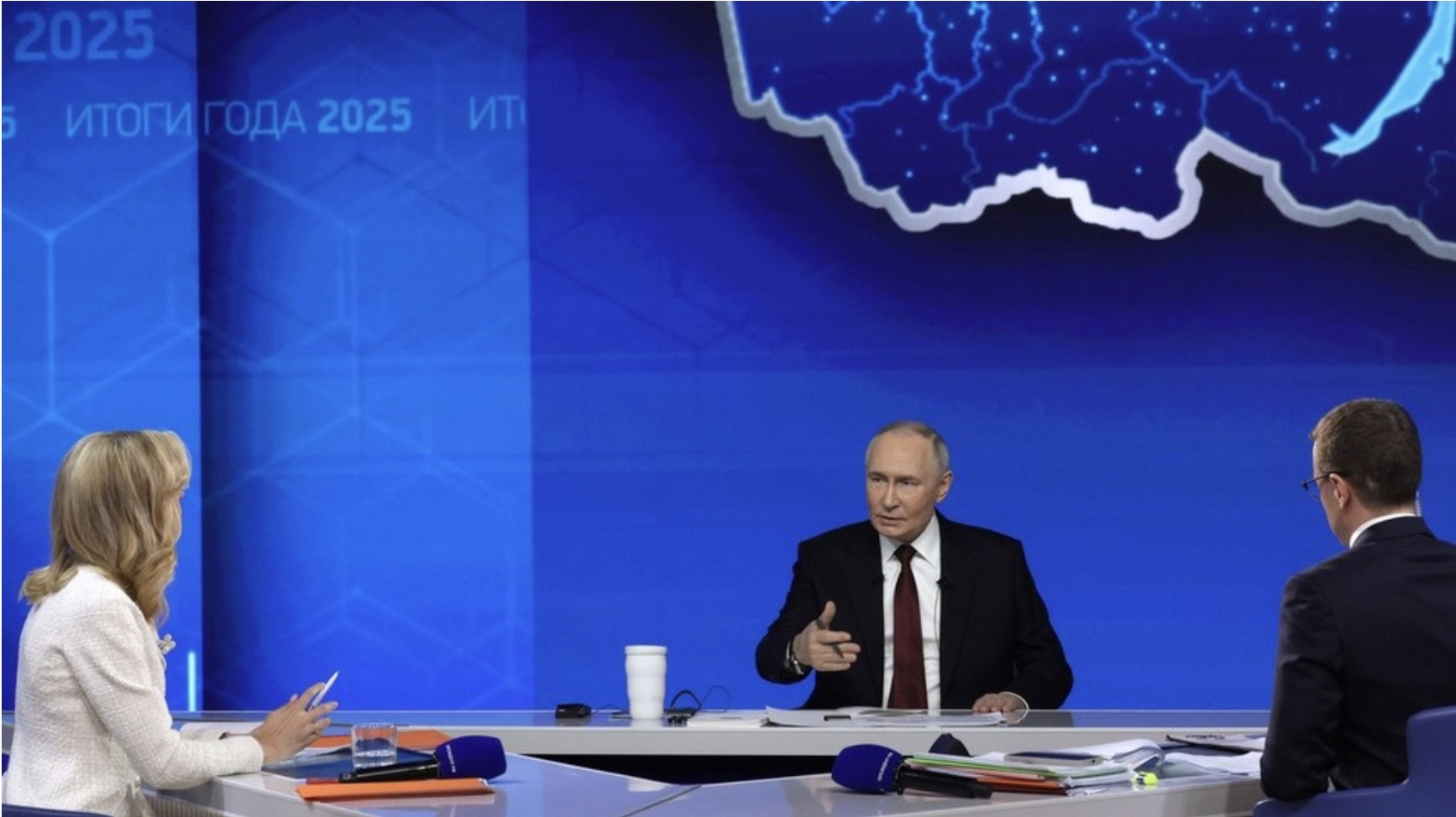 Putin họp báo cuối năm. Ảnh: Kremlin