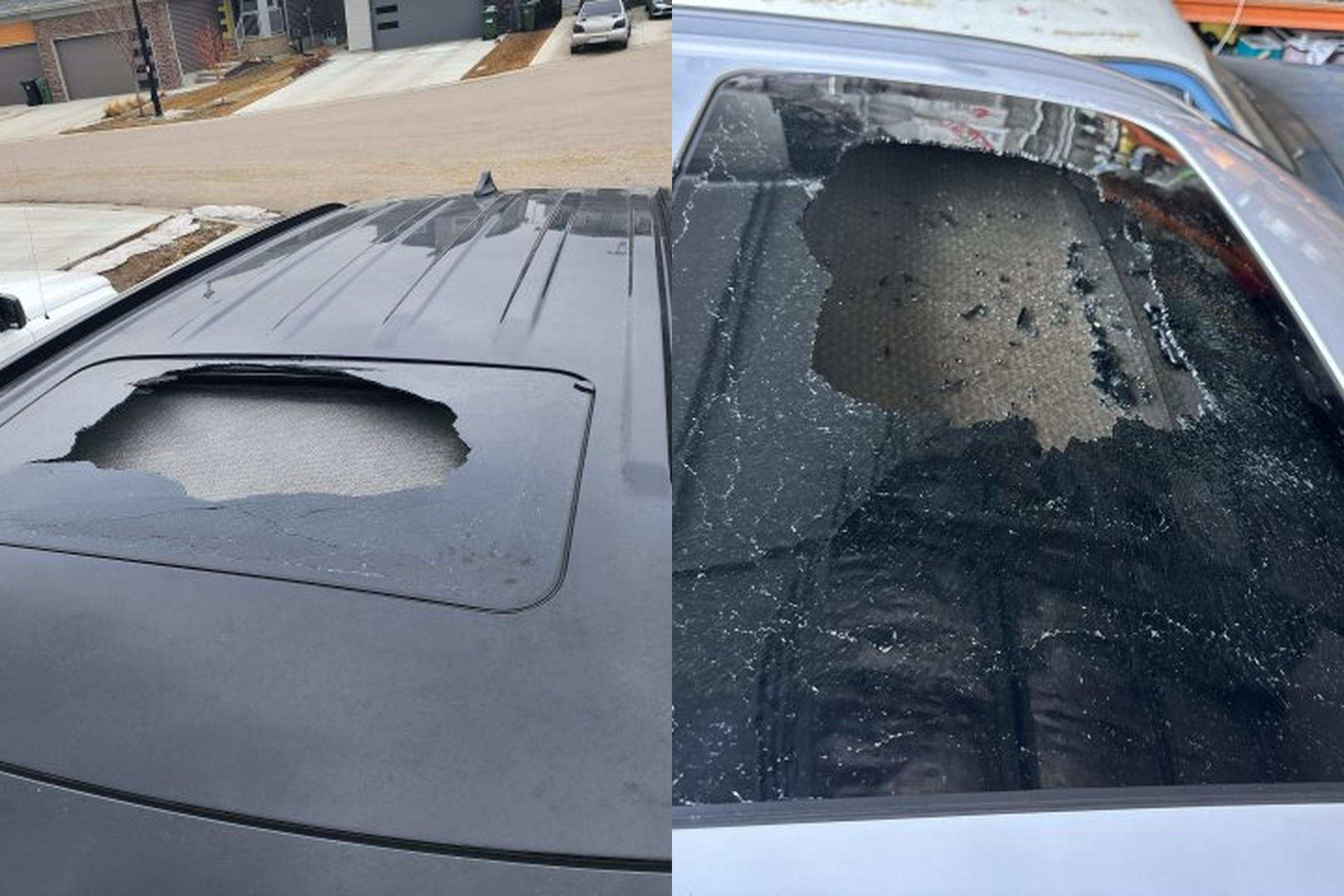 Xe SUV mới mua bất ngờ vỡ tung kính cửa sổ trời khi đang chạy trên cao tốc