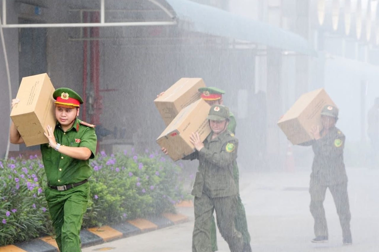 Phú Thọ: Hơn 300 người tham gia thực tập phương án chữa cháy và cứu nạn, cứu hộ