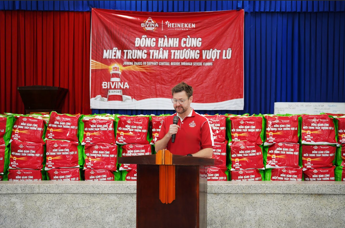 Bivina hỗ trợ người dân miền Trung khắc phục hậu quả lũ lụt