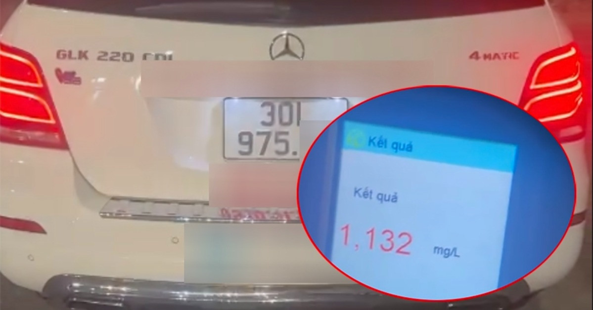 Tài xế Mercedes vi phạm nồng độ cồn gấp 2,8 lần 'kịch khung' trong tối Noel