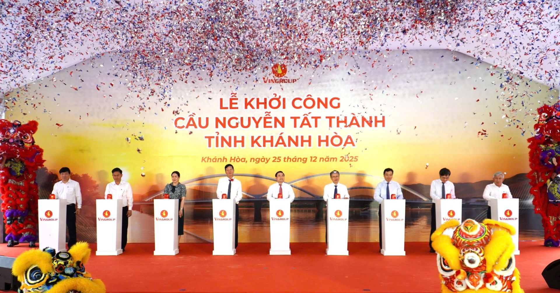 Vinhomes khởi công cầu Nguyễn Tất Thành, mở trục kết nối đô thị Cam Lâm